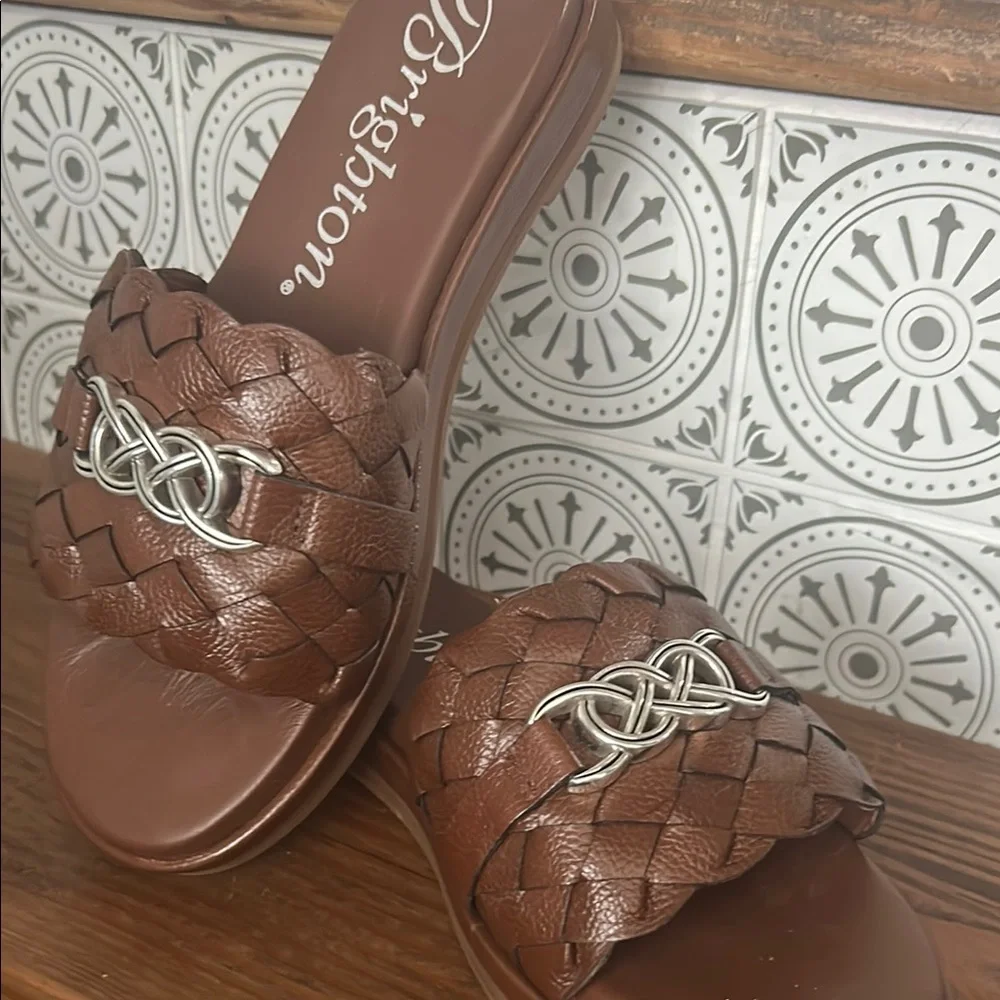 Brighton Women's Brown Slide Sandals - Picture 1 of 6